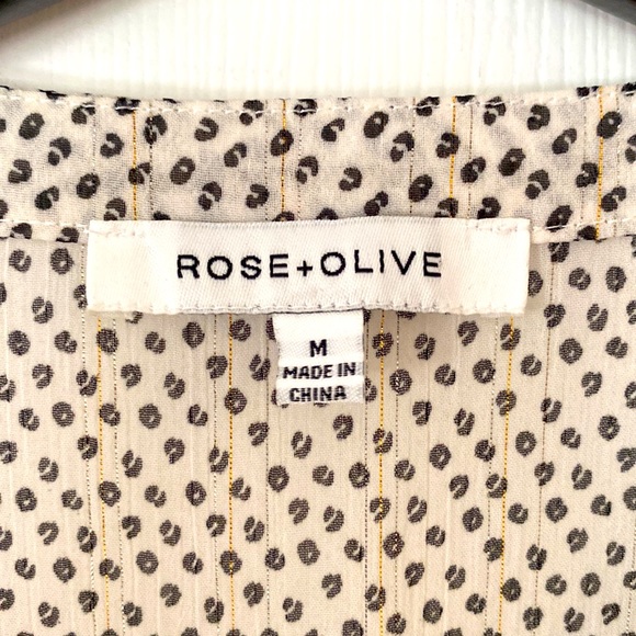 Rose + Olive Sheer Printed Tank - Picture 7 of 8